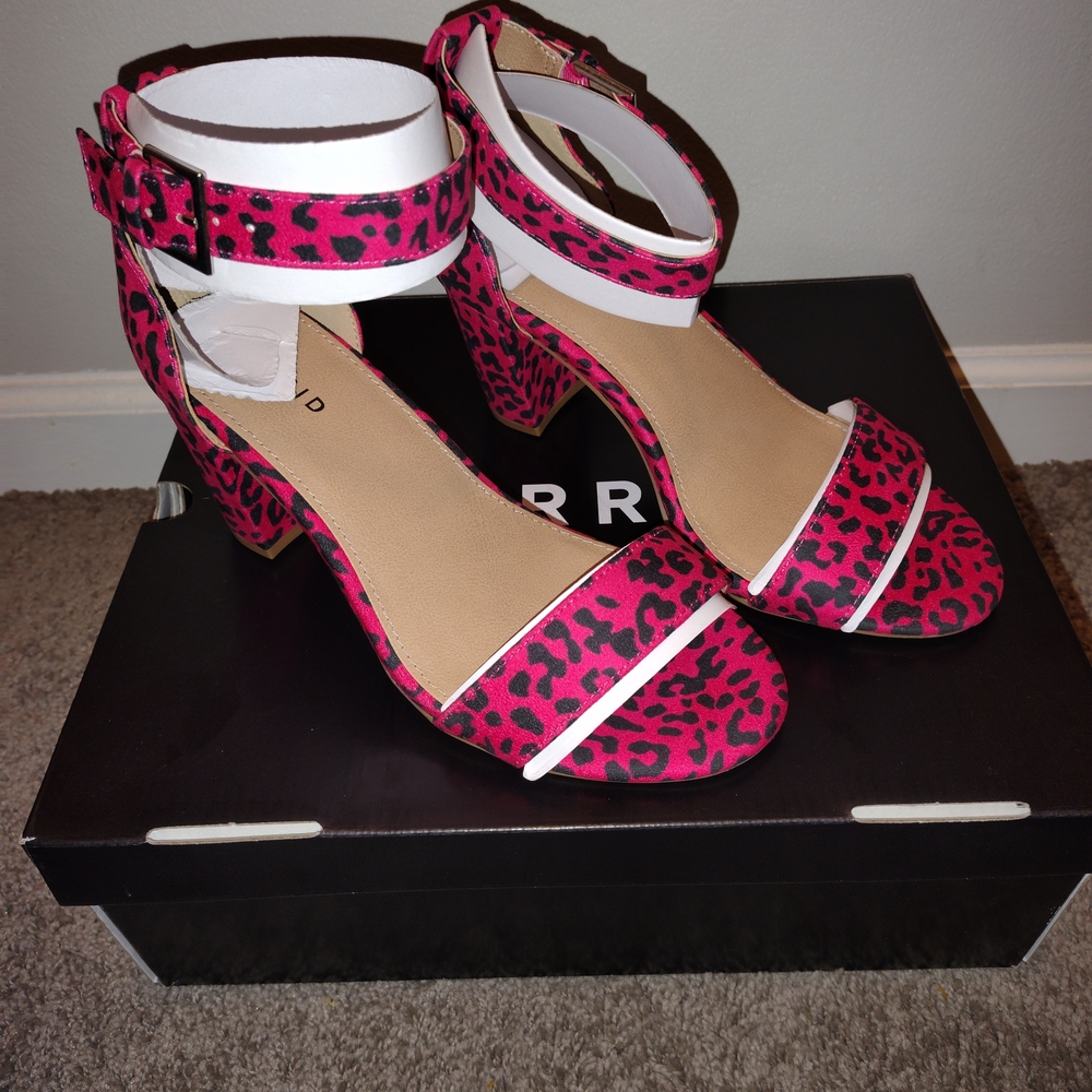Torrid Pink and Black Leopard Heels